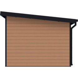 Abri de Jardin 16,8m² + Terrasse en Bois Composite 28mm - Woodlife