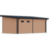 Abri de Jardin 16,8m² + Terrasse en Bois Composite 28mm - Woodlife