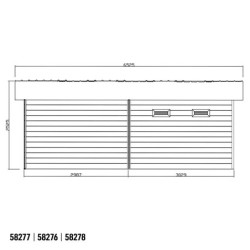 Abri de Jardin 16,8m² + Terrasse en Bois Composite 28mm - Woodlife