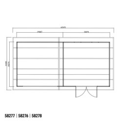 Abri de Jardin 16,8m² + Terrasse en Bois Composite 28mm - Woodlife