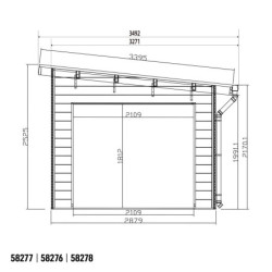 Abri de Jardin 16,8m² + Terrasse en Bois Composite Anthracite - Woodlife Garden