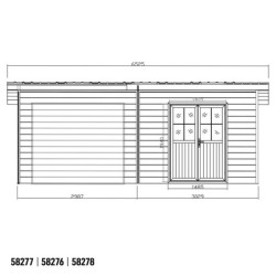 Abri de Jardin 16,8m² + Terrasse en Bois Composite Anthracite - Woodlife Garden