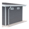 Kit gouttières blanc pour abri Woodlife garden avec terrasse