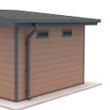 Kit gouttières anthracite - pack prêt à la pose pour abri PREMIUM Woodlife Garden monopente avec terrasse longueur 4,7m