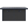 Abri toit plat composite anthracite 14,90m² porte alu Woodlife Garden