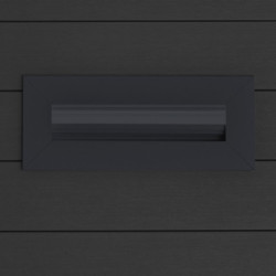 Abri toit plat composite anthracite 14,90m² porte alu Woodlife Garden