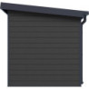Abri toit plat en composite couleur anthracite 4,41m² porte alu Woodlife Garden