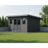 Abri toit monopente composite couleur anthracite 12m² Woodlife Garden