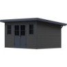 Abri toit monopente composite couleur anthracite 12m² Woodlife Garden