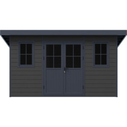 Abri toit monopente composite couleur anthracite 12m² Woodlife Garden