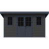 Abri toit monopente composite couleur anthracite 12m² Woodlife Garden