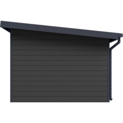 Abri toit monopente composite couleur anthracite 12m² Woodlife Garden