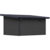 Abri toit monopente composite couleur anthracite 12m² Woodlife Garden