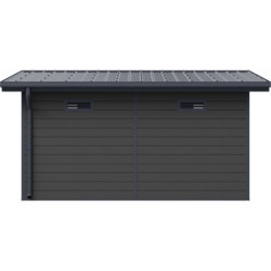 Abri toit monopente composite couleur anthracite 12m² Woodlife Garden