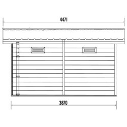 Abri toit monopente composite couleur anthracite 12m² Woodlife Garden