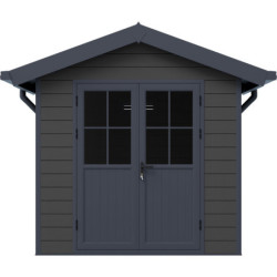 Abri premium bois composite double pente 5m² anthracite Woodlife Garden