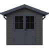 Abri premium bois composite double pente 5m² anthracite Woodlife Garden