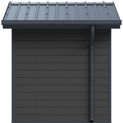 Abri premium bois composite double pente 5m² anthracite Woodlife Garden