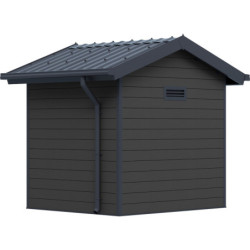 Abri premium bois composite double pente 5m² anthracite Woodlife Garden