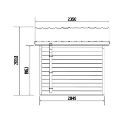 Abri premium bois composite double pente 5m² anthracite Woodlife Garden
