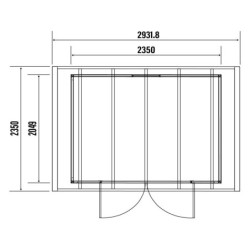 Abri premium bois composite double pente 5m² anthracite Woodlife Garden