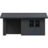 Abri premium bois composite avec terrasse gris foncé Woodlife Garden