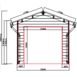 Abri premium bois composite avec terrasse gris foncé Woodlife Garden