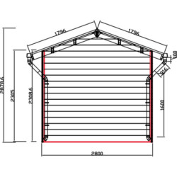 Abri premium bois composite avec terrasse gris foncé Woodlife Garden