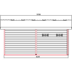 Abri premium bois composite avec terrasse gris foncé Woodlife Garden
