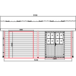 Abri premium bois composite avec terrasse gris foncé Woodlife Garden