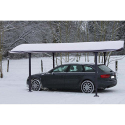 Bâche en PVC pour carport en alu gris 1 voiture 14,62m² - Habrita