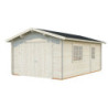 Garage en bois Roger 19,8m² - madriers 44mm - porte en bois- Palmako