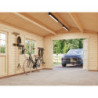 Garage en bois Roger 19,8m² - madriers 44mm - porte en bois- Palmako