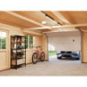 Garage en bois Roger 19,8m² - madriers 44mm - porte sectionnelle - Palmako