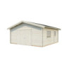 Garage en bois Roger 29,16m² - madriers 70mm - porte en bois- Palmako