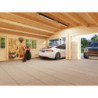 Garage double Roger 29,3m² - madriers 44mm - porte en bois- Palmako