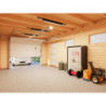 Garage en bois Rasmus 19,8m² - madriers 44mm - porte sectionnelle - Palmako