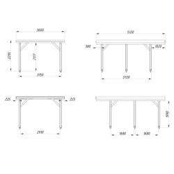 Carport simple en bois Karl 11,7m² - poteaux lamellé-collés - Palmako