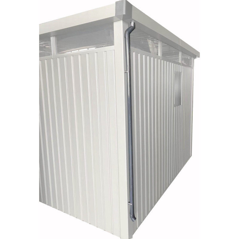 Tuyaux gris de descentes de gouttières pour abri Roka ou Kosto X-METAL