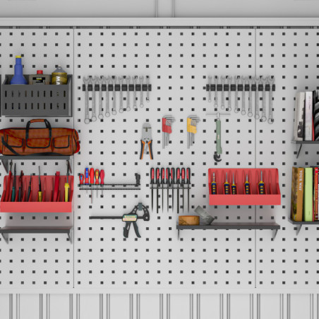 Panneau Perforé Kosto avec 6 Crochets - Rangement X-METAL