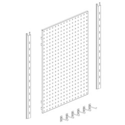 Panneau Perforé Kosto avec 6 Crochets - Rangement X-METAL