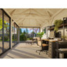 Pavillon de jardin Bianca 17,64m² - en bois brut - madriers 28mm - Palmako