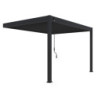 Pergola adossée en alu anthracite avec lames orientable 3x4m Ombrea