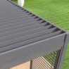 Pergola adossée en alu anthracite avec lames orientable 3x4m Ombrea