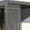 Pergola adossée en alu anthracite avec lames orientable 3x4m Ombrea