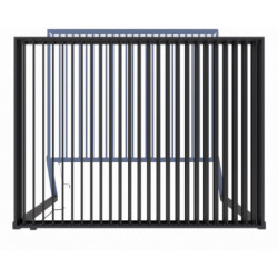 Pergola adossée en alu anthracite avec lames orientable 3x4m Ombrea