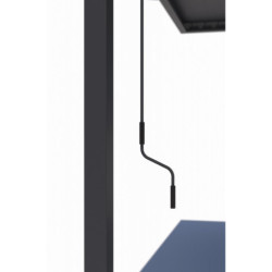 Pergola adossée en alu anthracite avec lames orientable 3x4m Ombrea