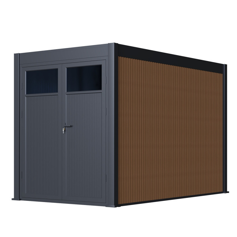 Abri de stockage 8m² pour pergola autoportée et de côté 3m - Ombrea