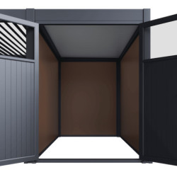 Abri de stockage 8m² pour pergola autoportée et de côté 3m - Ombrea