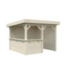 Pavillon de jardin Lenna 9m² - en bois brut - madriers 28mm - Palmako